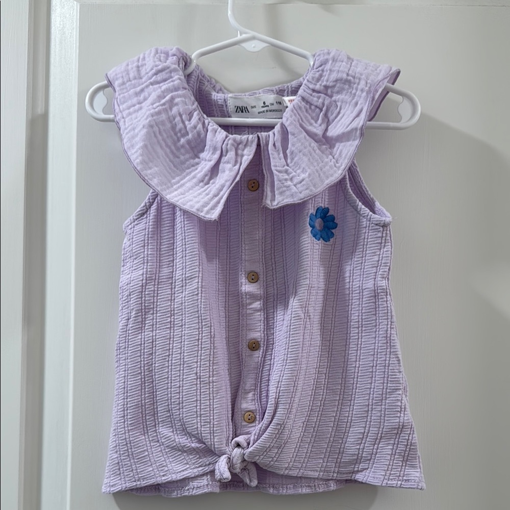 Zara Purple Sleeveless Top - Picture 2 of 6